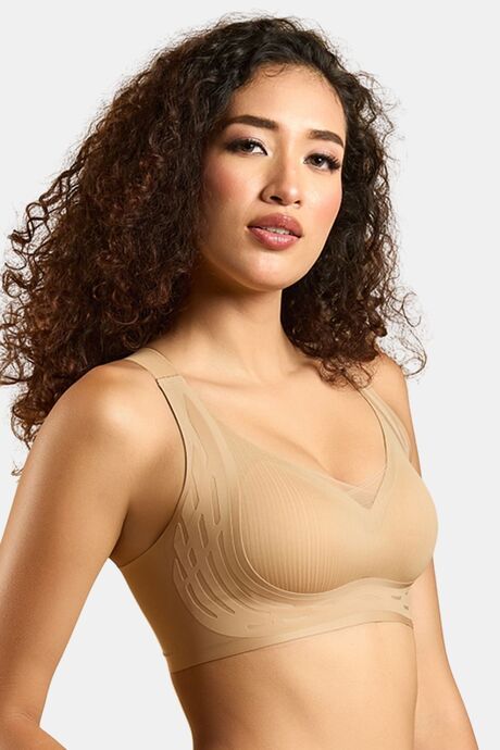 Soie Padded Non-Wired Full Coverage T-Shirt Bra - Coffee Cream — image 3